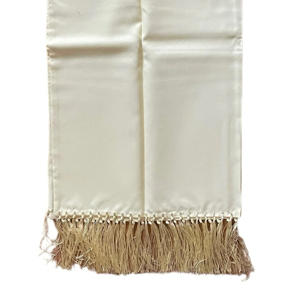 Men’s Scarf with Fringe Yellow Vintage